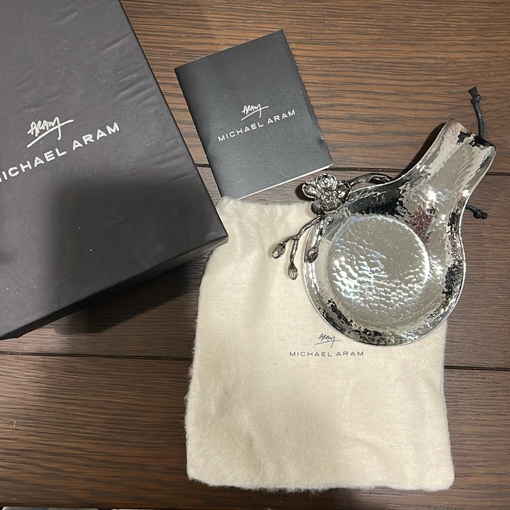 NWT Michael Aram Black Orchid Spoon Rest